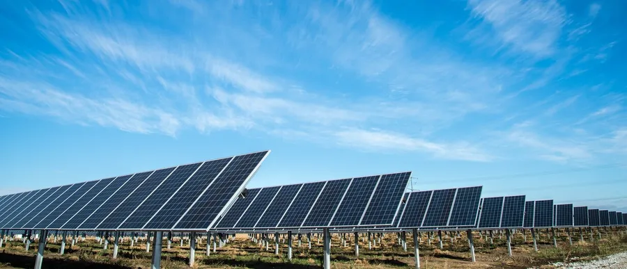 granja de paneles solares